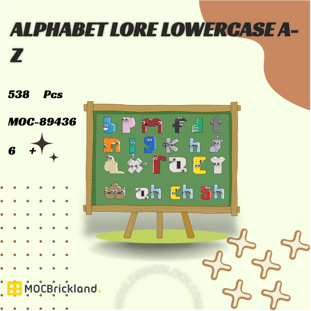 MOCBRICKLAND 89436 Alphabet Lore Lowercase A-Z Building Block - MOULD KING™  Block - Official Store
